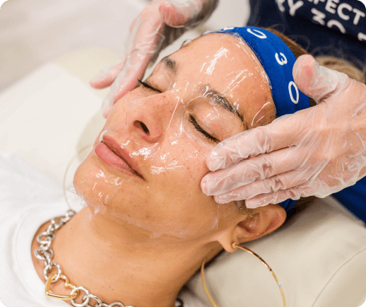 Guest during a signature facial