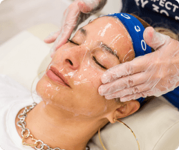 Facial massage in progress