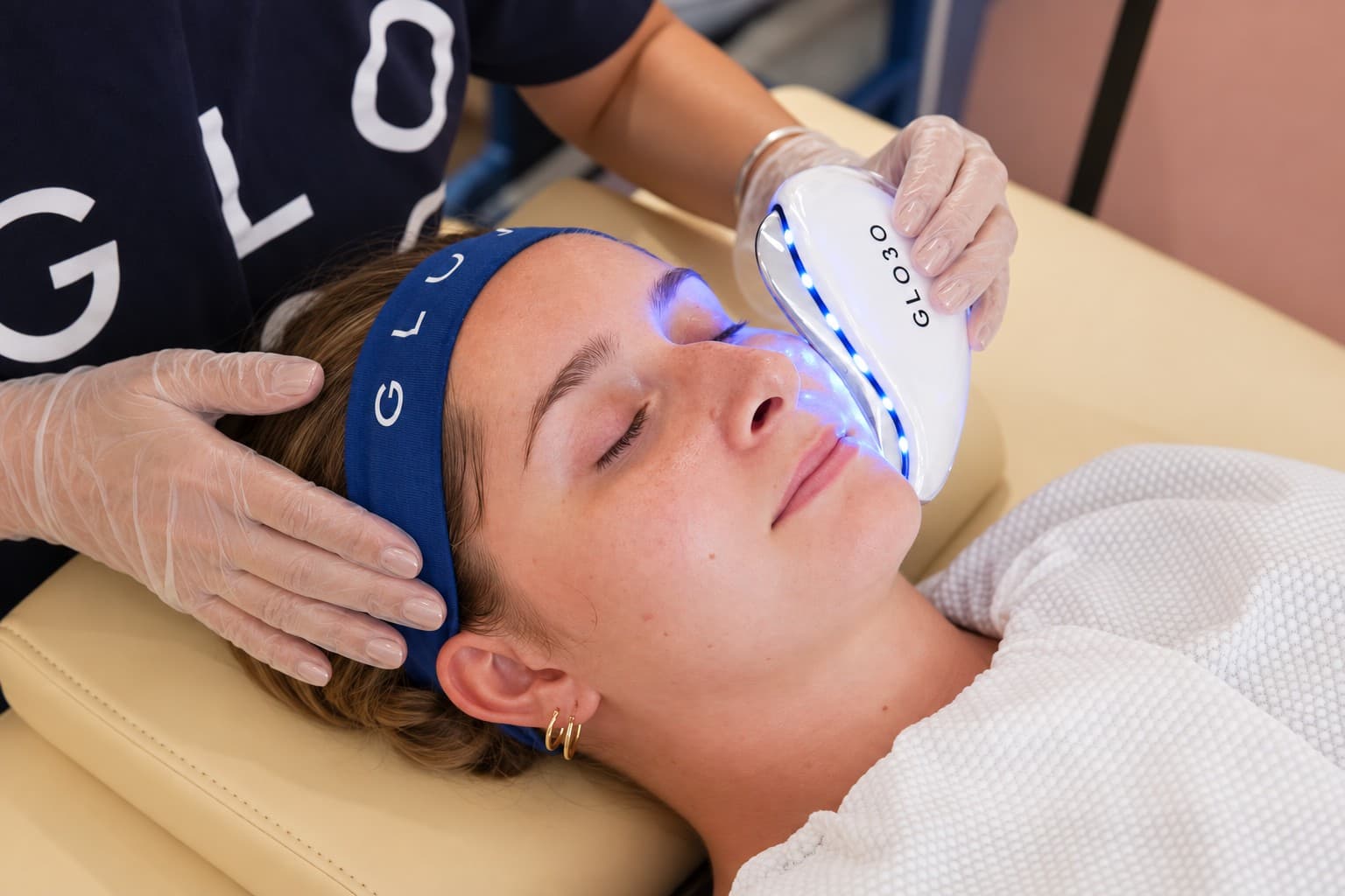 SmartGLO — medical-designed facial in progress